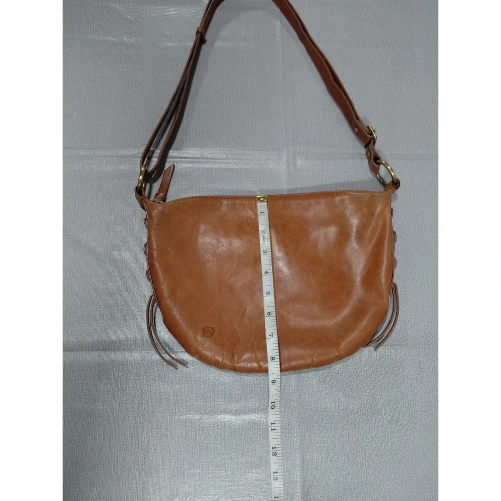 Born Hobo Shoulder Bag Brown Adjustable Strap Lace Up Sides